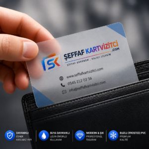 şeffaf kartvizit tasarım