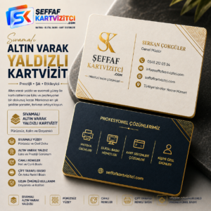varak yaldızlı kartvizit