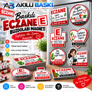Baskılı Eczane Buzdolabı Magneti | Akıllı Baskı