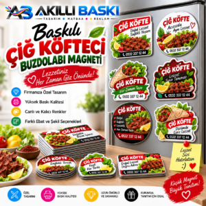 Baskılı Çiğ Köfteci Buzdolabı Magneti