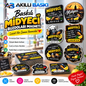 Baskılı midyeci Buzdolabı Magneti