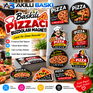 Baskılı Pizzacı Buzdolabı Magneti | Akıllı Baskı