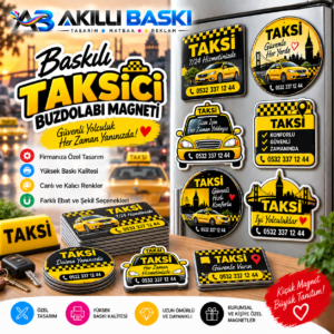 Baskılı Taksici Buzdolabı Magneti | Akıllı Baskı
