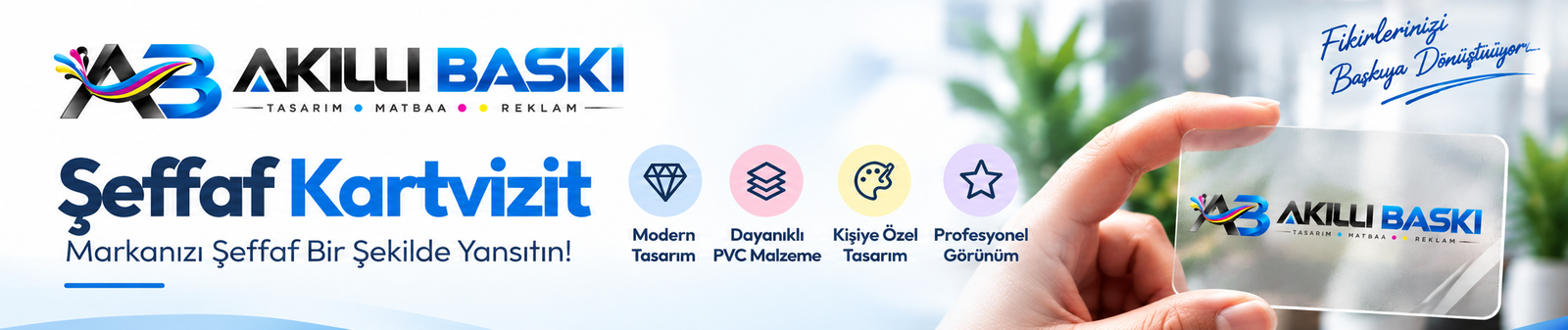 Şeffaf kartvizit baskı ve tasarım çeşitleri - Akıllı Baskı
